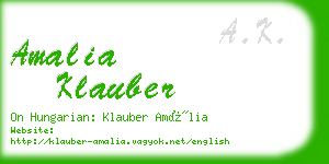 amalia klauber business card